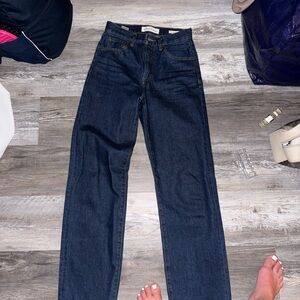 Denim Forum Marlo High Rise dark wash jeans size 23